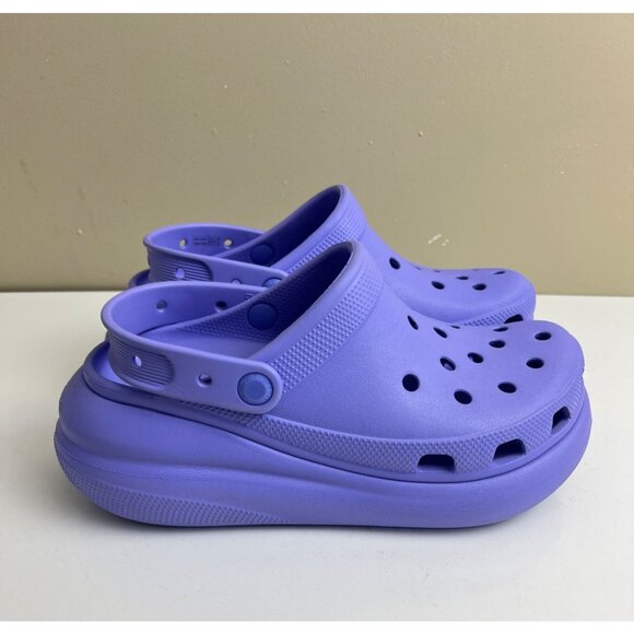 CROCS Shoes - Crocs Classic Crush Violet Purple  Platform Clog Womens 9 Mens 7 Slip On Chunky